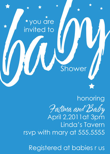 Baby shower invitation-boy