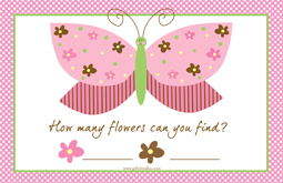 Personalized pink butterfly placemats back option 1