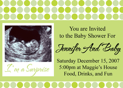 unisex ultrasound baby shower invitation