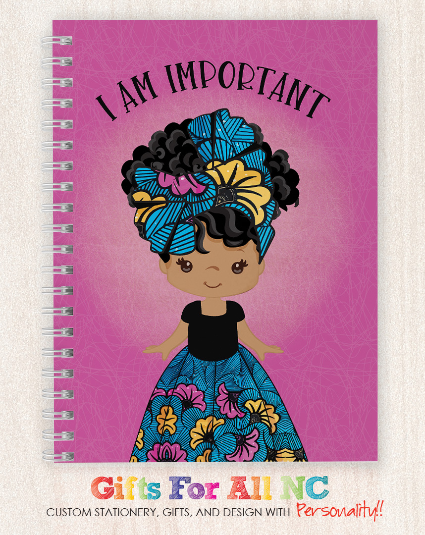 I Am Important Positive Affirmation Black Kids Journal