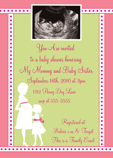 "My mommy is having a baby" Baby Shower Invitation