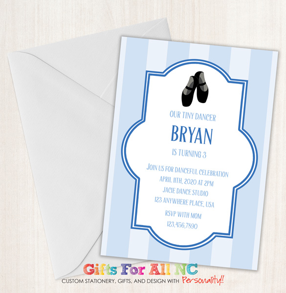Ballet Shoes Birthday Party Invitation