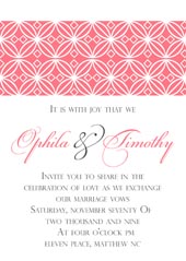 Circle diamond wedding invitations