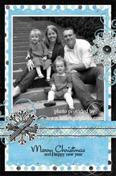 Scrappy snow holiday cards