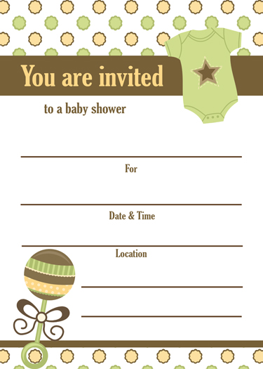 Blank Baby Shower Invitation