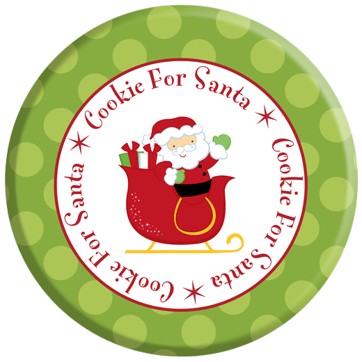 cookies for santa personalized melamine plates
