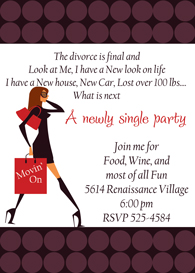Newly Single Party Invitation
