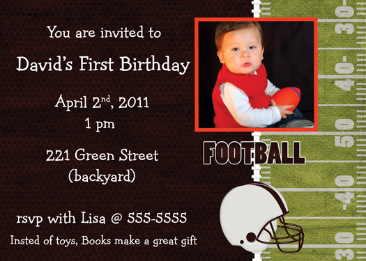 Football birthday Invitation