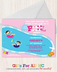Make a Splash Pool Party Birthday Invitation