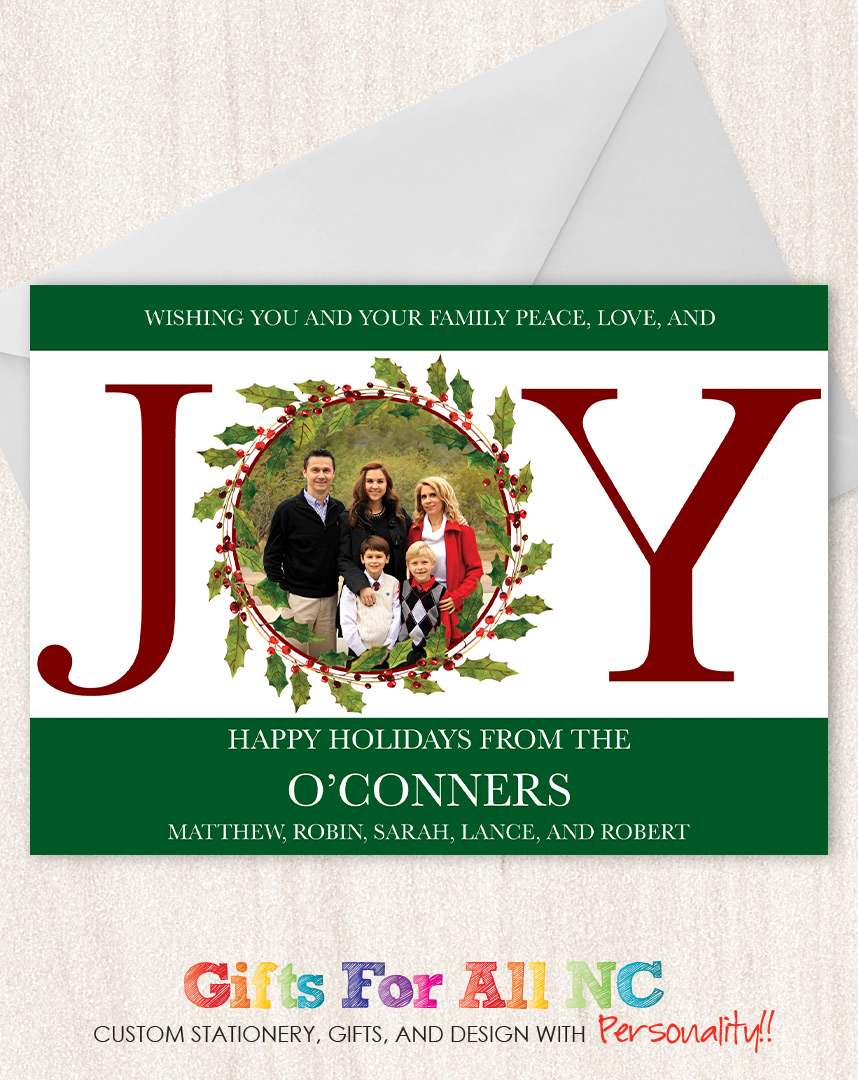 Joy Holiday Photo Card