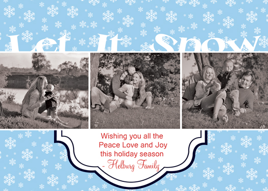 Let it snow holiday card