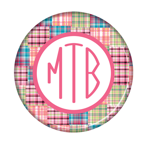 Madras Pink Personalized Plate