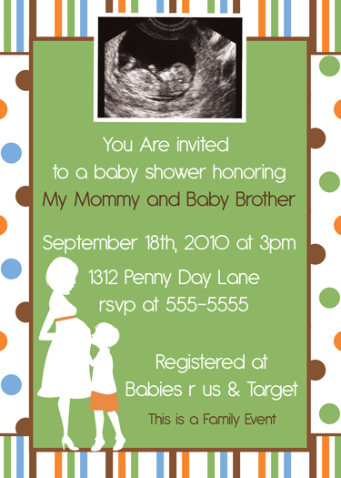 "My mommy is having a baby" Baby Shower Invitation boy