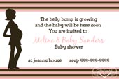 Striped baby shower invitation