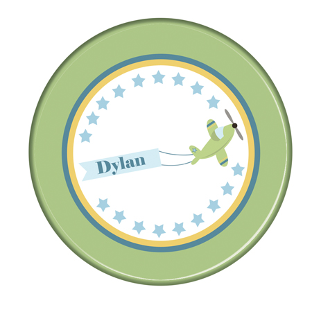 Flying Plane Personalized Plate