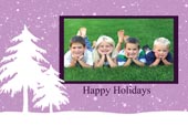 Purple snow holiday cards