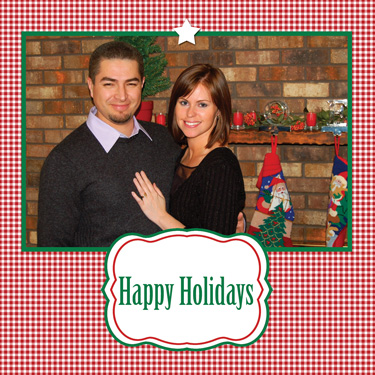 Red Plaid Holiday  Card