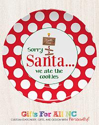 Sorry Santa Polkadot Plate