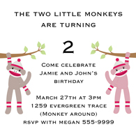 Sock Monkey Invitations