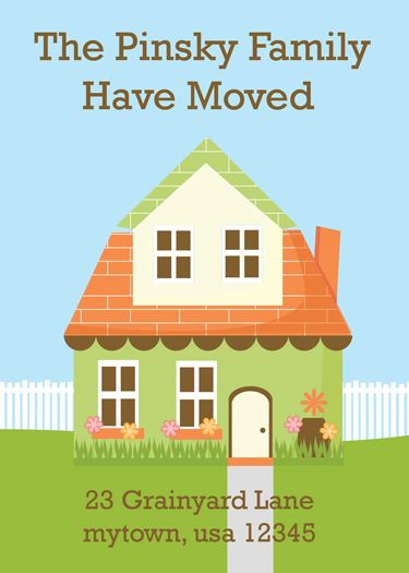 New home moving announcement