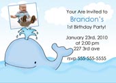 Whale Birthday Invitation